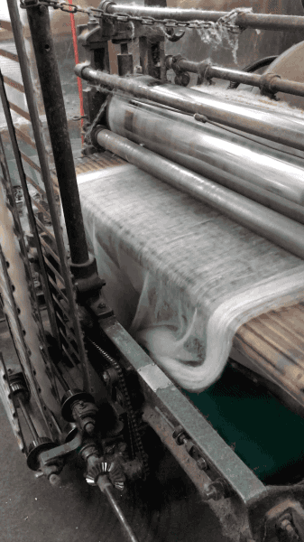 A batt coming off stage 1