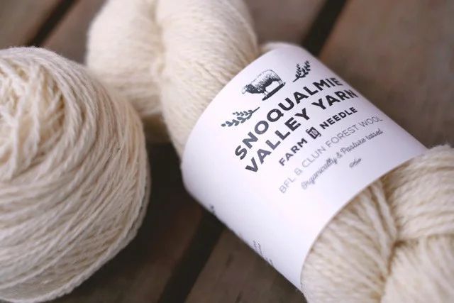 A beautiful "farm to needle" yarn from&nbsp;SNOQUALMIE VALLEY YARN,&nbsp;can't you just smell the wool? &nbsp;